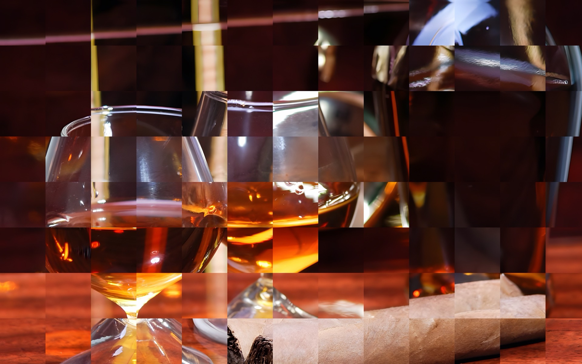 Cognac glasses and a cigar