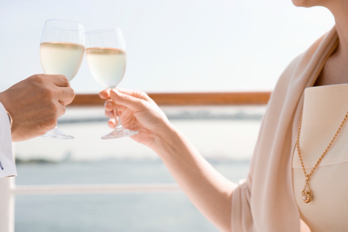 Guests raising a toast